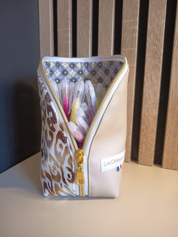 Trousse Pot Xl LÉOPARD Crème